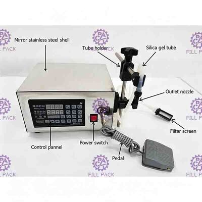 2Heads Semi Automatic Water Filling Machine Electric Digital Control Pump Liquid Bottle