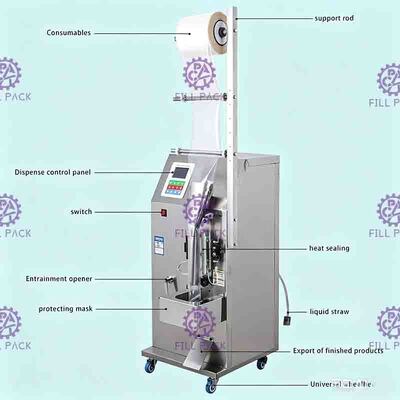 1000BPH Small Liquid Sachet Filling Sealing Machine For Drinking Water Or Juice