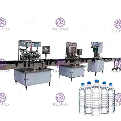 2000BPH Automatic 2L Pure Water Bottling Machine , Bottle Rinser Filler Capper