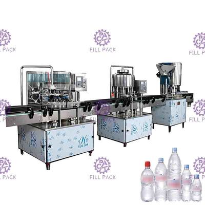 2000BPH Monoblock Mineral Rinsing Filling Capping Machine Linear Type