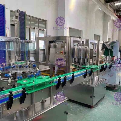 2000BPH Monoblock Mineral Rinsing Filling Capping Machine Linear Type