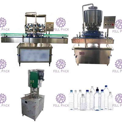 2000BPH Automatic Drinking Water Filling Machine For Small PET Bottle