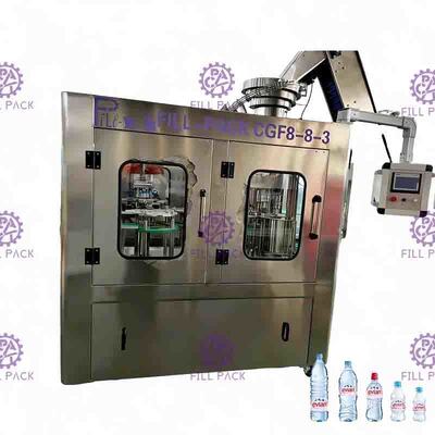 Automatic PET Small Bottle Water Filling Equipment 3 In 1 / Monoblock Aspetic 2000ml