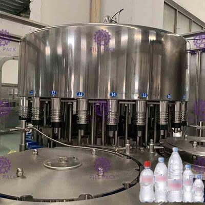 3 In 1 Monoblock Mineral Water Filling Capping Machine 10000BPH Plastic Bottle Rinsing