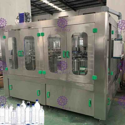 High Speed Mineral Water Filling Machine , Automatic 18 Heads Monoblock Machine