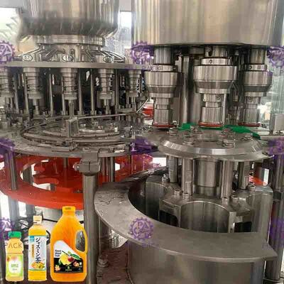 Automatic 3 In 1 Small Plastic Bottle  Juice Hot Filling Machine / Production Line / Bottling Plant