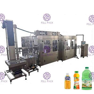 3 in 1 For PET / Glass Bottle Automatic Beverage Juice Hot Filling Machine