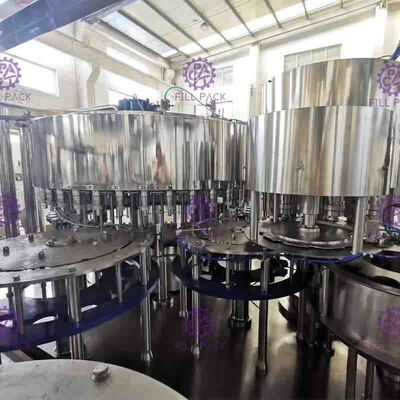 24 Head Juice Filling Machine 8000 Plastic Bottles Per Hour Screw Caps