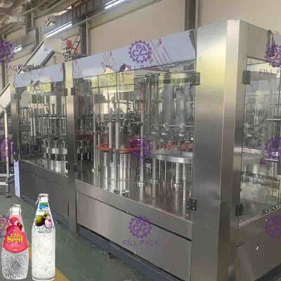 18 Head Automatic Juice Filling Machine Customized For Glass Bottles