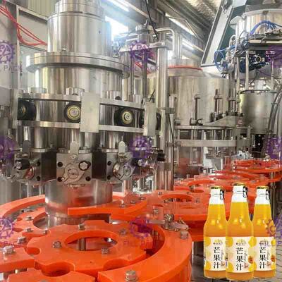 Automatic Juice Fruit Pulp Filling Capping Machine 3 In 1 Monoblock Granule Beverage