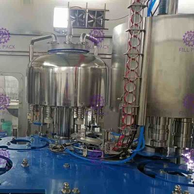 Auto 3 In 1 Pulp Granule Orange Juice Filling Equipment With TWIST OFF Screw Cap