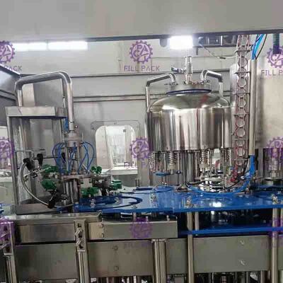Auto 3 In 1 Pulp Granule Orange Juice Filling Equipment With TWIST OFF Screw Cap