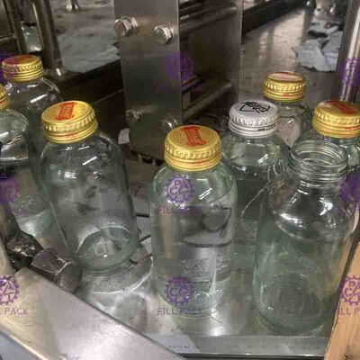 Full Auto 8000BPH Metal Caps Fruit Juice Filler Touch Screen Control