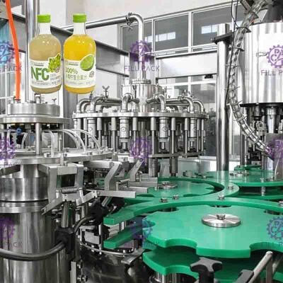 SUS316 contact parts Juice Filling Machine suitable for different size bottle changing