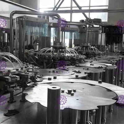 Monoblock Liquid Filling Machine , 5 In 1 Plastic Bottle Pulp Juice Filler