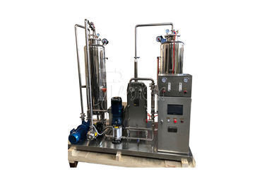 Double Tank With Plate Exchanger Carbonating Plant For CO2 Mixer 1500L / H