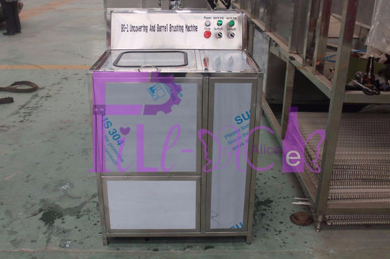 BS-1 3 - 5 gallon Semi-auto de-capper and brush bucket washing equipment/system/plant with checking window