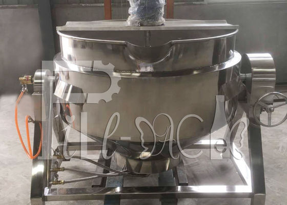 Electrical Heating Stainless Steel Industrial Steam Jacketed Kettle Tiltable 400L Capacity