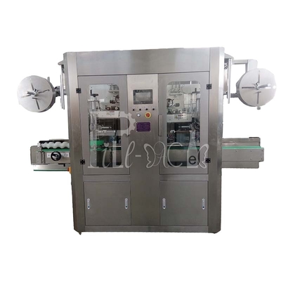 Double Head Stretch Sleeve Applicator Machine PLC Programmable Control