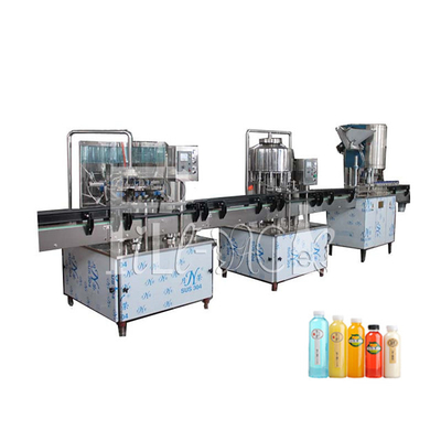 2000BPH Non Soda Soft Drink Filling Line , Rinsing Filling Capping Machine