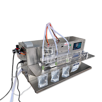 Semi Automatic  4 Nozzles Piston Liquid Filling Machine