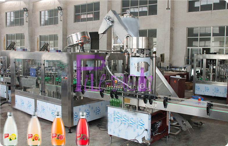 3 in 1 For PET / Glass Bottle Automatic Beverage Juice Hot Filling Machine