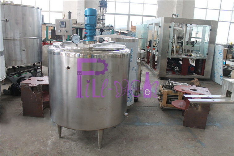 Double Wall Electric Heating Sugar Melting Pot / Tank For Soft Drink Production Line