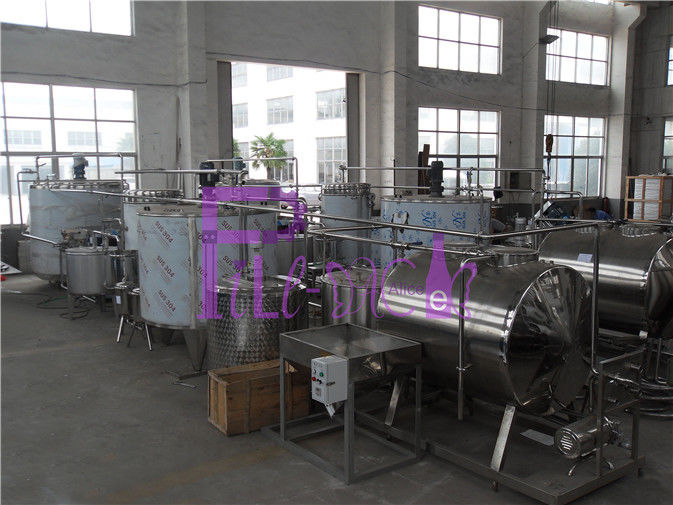 SUS 304 Juice Processing Equipment steam heating mixing line