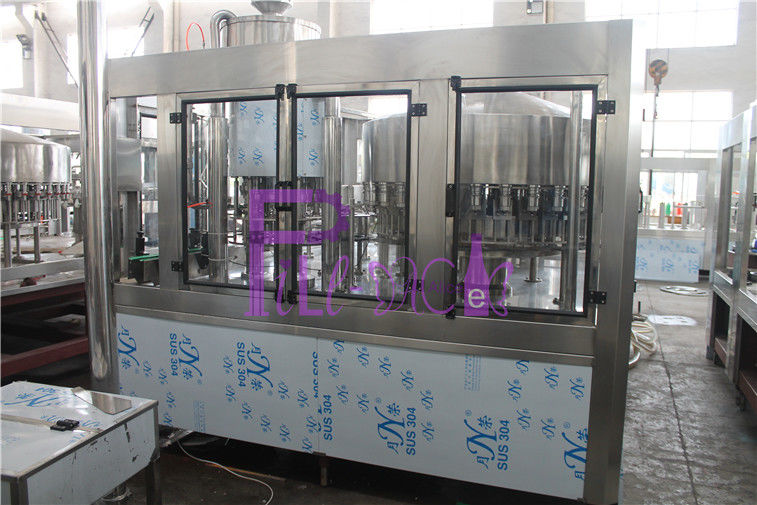 Aseptic Round Bottle Drinking Water Filling Plant , Liquid Filler Equipment