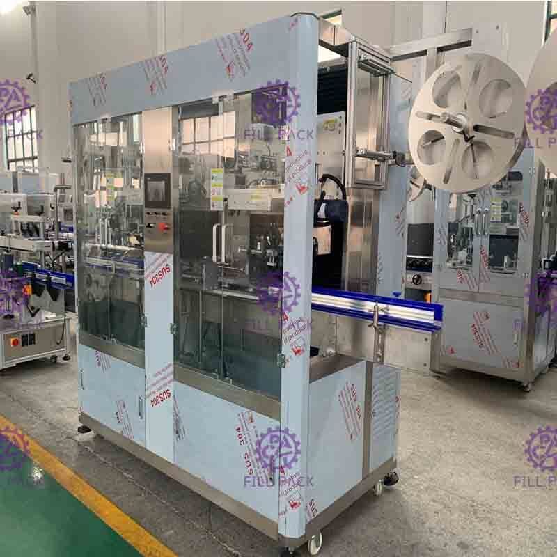 Double Head Stretch Sleeve Applicator Machine PLC Programmable Control