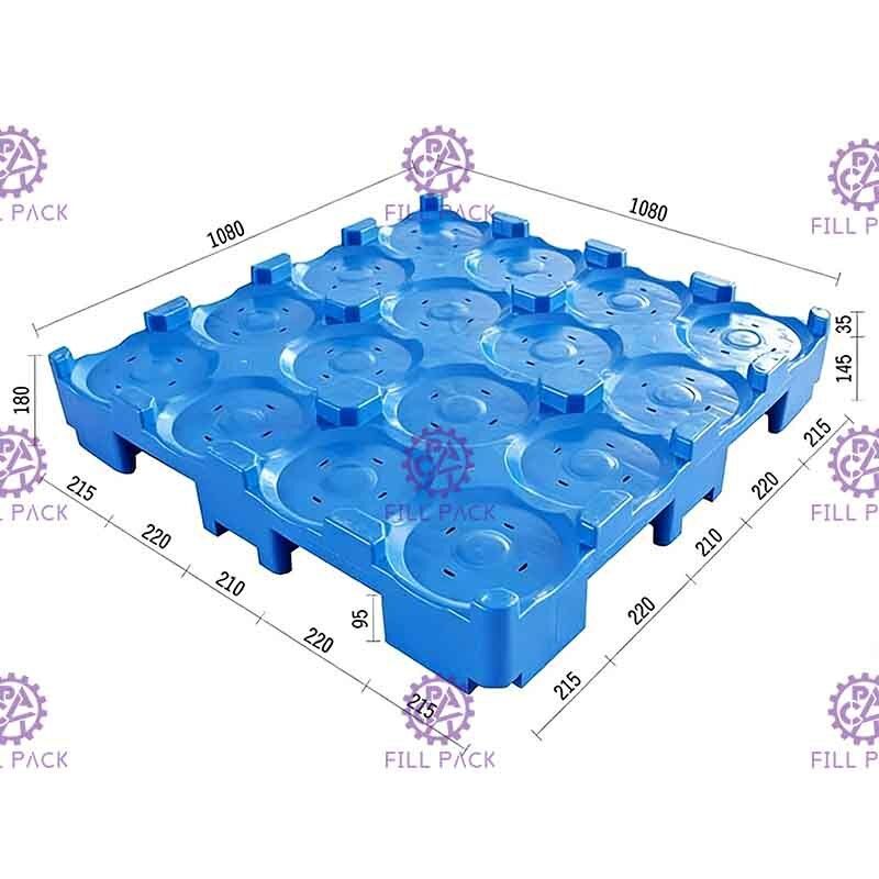 Customized Color 5 Layer Bottom Recycled Plastic Pallet For 5 Gallon Water Bottle
