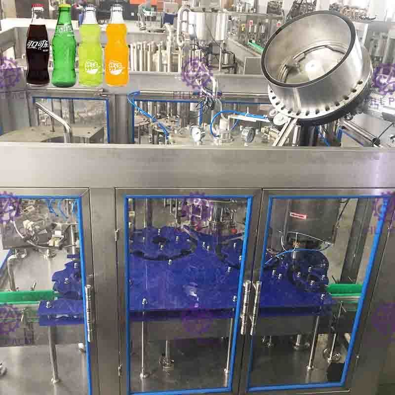 PET Plastic Glass 3 In 1 Monobloc Sparkling Water Wine Bottle Filling Machine / Equipment / Line / Plant / System