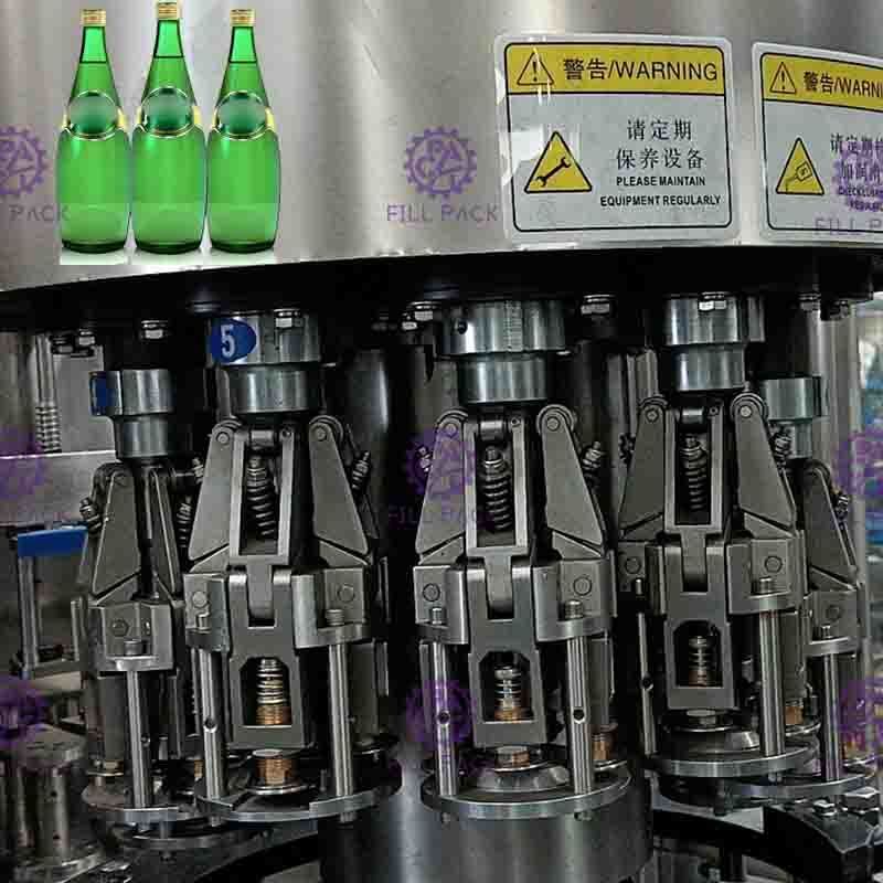 3 In 1 Carbonated Drink Filling Capping Machine Monobloc Glass Bottle With Aluminum Cap