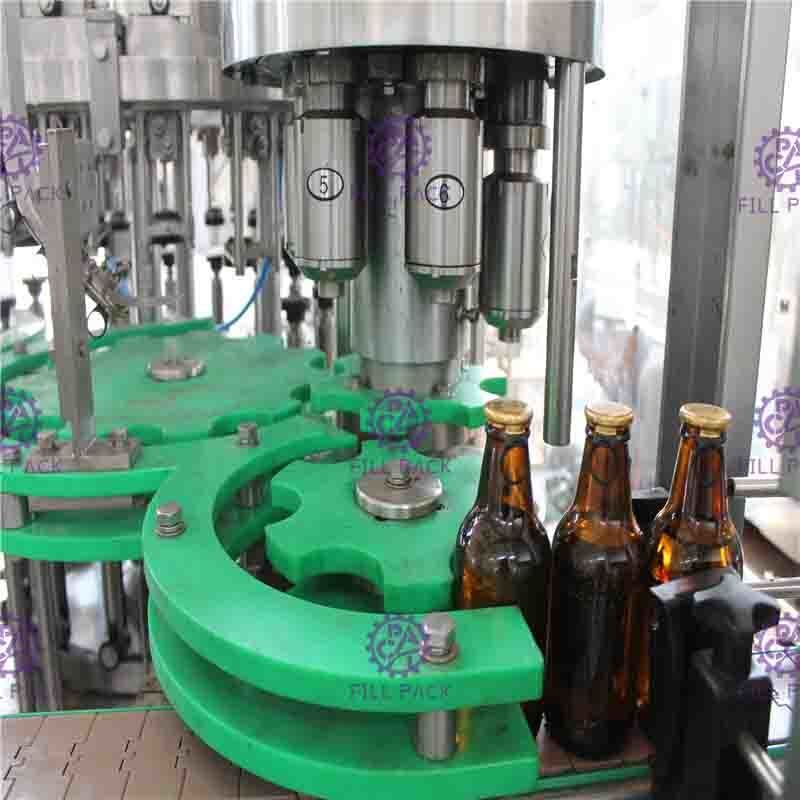 Glass Bottle 3 In 1 Beer Washing Filling And Capping Machine for Pull Ring Cap