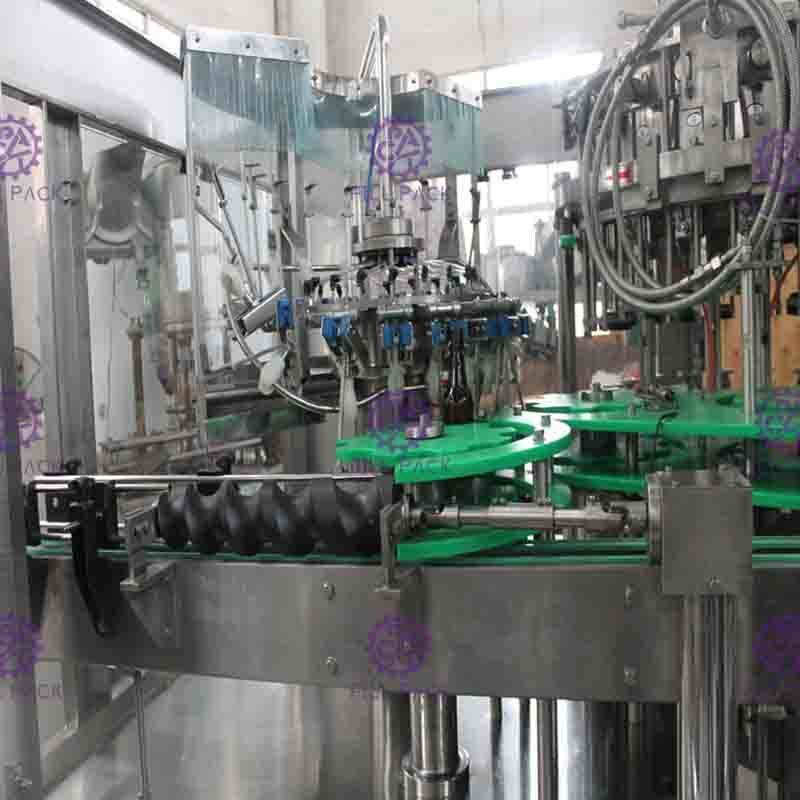 3 in 1 Glass Bottle Beer Washing Filling Sealing Machine , Bottle Beer Filling Line