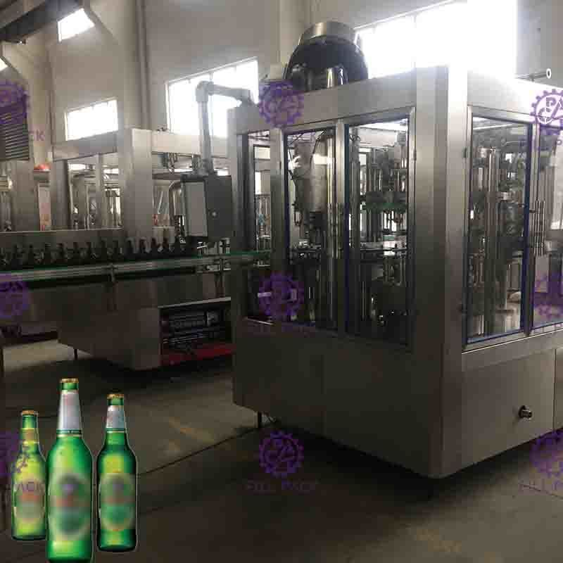 2000BPH Full Auto Beer Filling Machine Beverage Bottle Washing Filling Capping Equipment