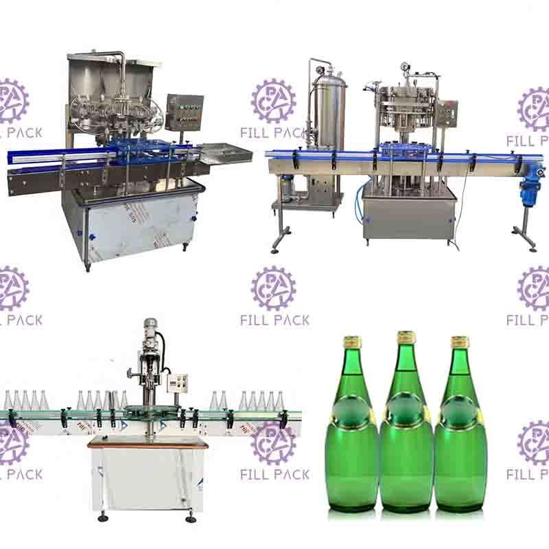 1500BPH Automatic Carbonated Drink Filling Machine 2L Glass Bottle Aluminum Cap Beverage Line