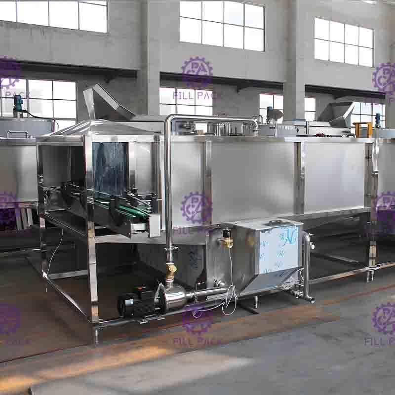 Pure Water Spray Bottle Packing Machine Sterilizer Ice Tea Cooling Machine