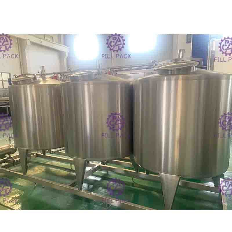 CIP Cleaning System Soft Drink Processing Line Semi Auto With 500L Tank