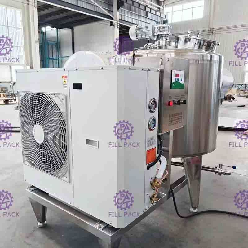 6000L Fresh Milk Direct Cooling Refrigerator System SUS304 Jacket Storage Tank Horizontal Type