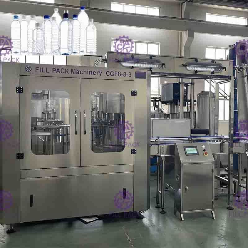 PLC Control PET Rinsing Filling Capping Machine With Touch Screen