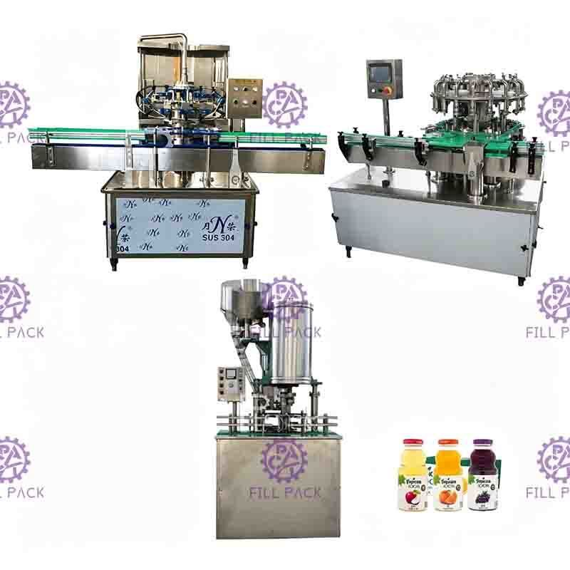 Glass Bottle 0-2L Automatic Fruit Juice Beverage Hot Filling Machine Washing Filling Capping Line