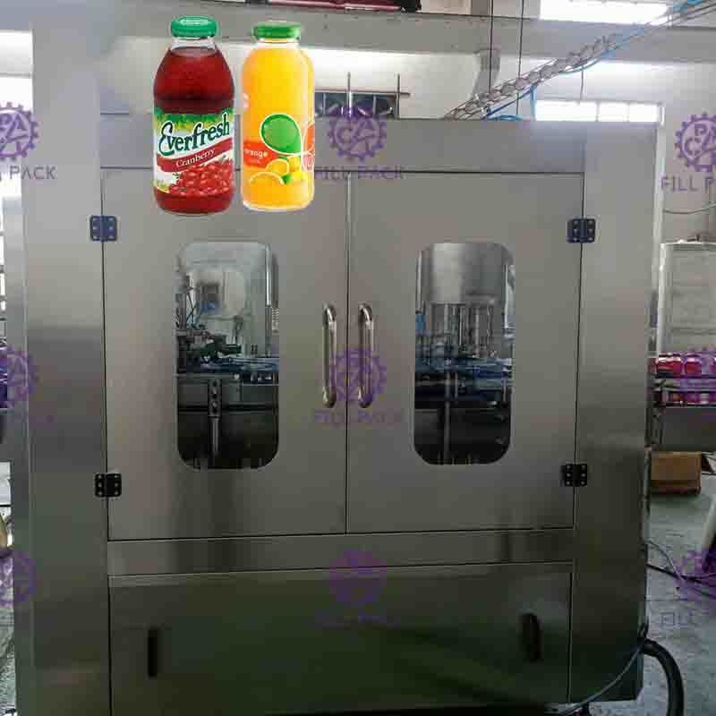 Auto 3 In 1 Pulp Granule Orange Juice Filling Equipment With TWIST OFF Screw Cap