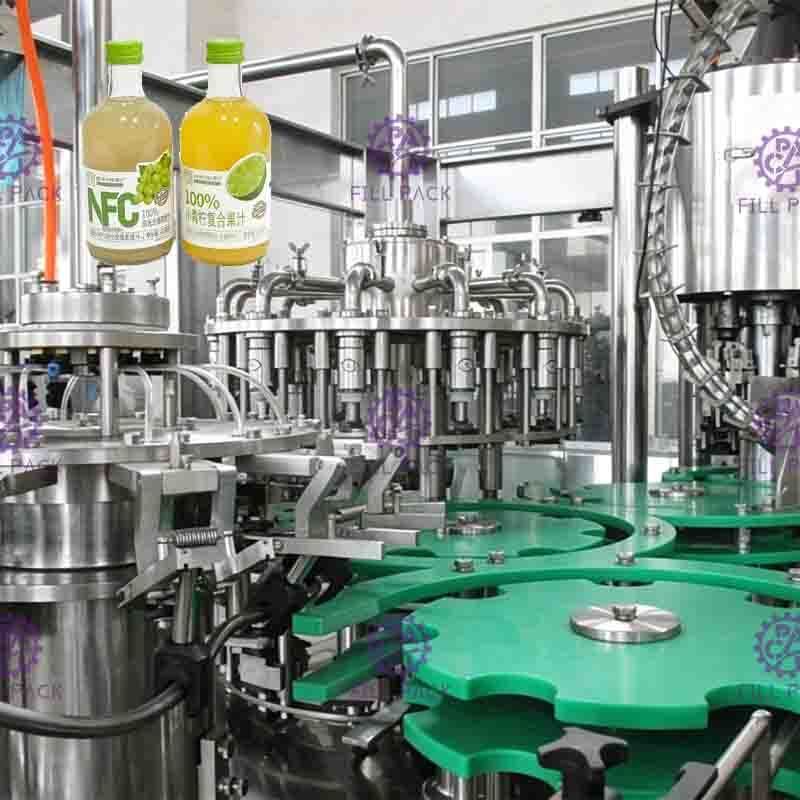 SUS316 contact parts Juice Filling Machine suitable for different size bottle changing