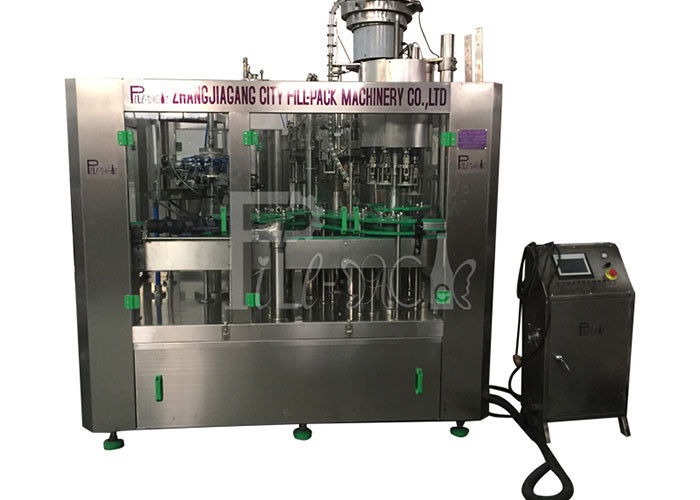 Carbonated Water Juice Wine PET Plastic Glass 3 In 1 Monobloc Bottle Filling Machine / Equipment / Line / Plant / System