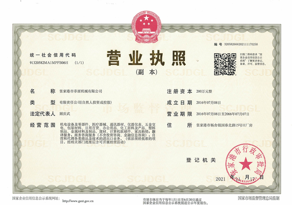 China Zhangjiagang City FILL-PACK Machinery Co., Ltd certification